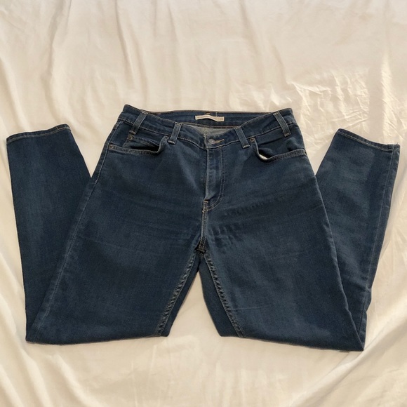 LEVI’S vtg high rise skinny blue denim jeans 29 - Picture 2 of 4